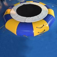 China PVC Tarpaulin Round Inflatable Water Trampoline Durable With Spring Structure on sale