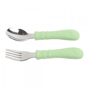 Baby Silicone Food Feeder Spoon and Fork Customized Silicone Products Heat Insulation
