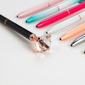 Personalized Diamond Crystal Metal Ballpoint Pen for Gift 2.5g 0.35mm Writing Width