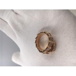 Luxury Jewelry Serpenti Ring 18K Gold Ring With Full Pavé Diamonds AN855116