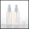 Fine Mist Mini SPlastic Spray Bottles 60ml Refillable Reusable With Atomizer Pumps