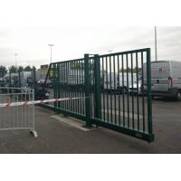 China Dark Green Hot Dipped Galvanised Steel Gate Easily Assembled on sale