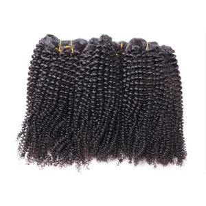 China Afro Kinky Curly Hair Extensions Weft For Indian Human Hair No Tangle supplier