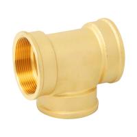 China 1 2 Brass Fittings Pipe Brass Reducing Tee on sale