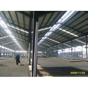 Ready Made Steel Structures Garment Factory Building / Multi Spans Metal Workshop