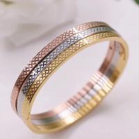 China 4mm Wide Oval Bangle Bracelet Stainless Steel Personalised Couple Bracelets on sale