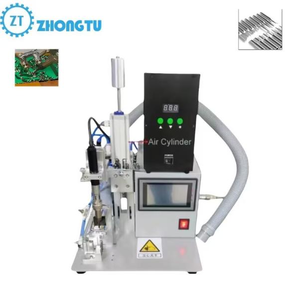 Zhongtu Semi-Auto Pedal Operated Soldering Machine for USB Data Cable Making Ultrasonic Generator and Internal Peeling Length 0-2cm
