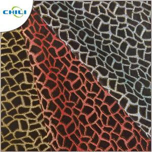 China Flocked Glitter Leather Fabric 1.0mm Thickness 54/55 Width Abrasion Resistant supplier