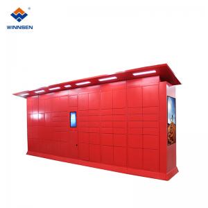 Self Pick Up Parcel Locker With Code Scanner Remote Platform CCTV For Express Service