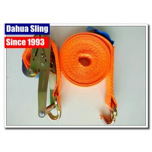 10000 Lbs 2"  Mini Ratchet Tie Down Straps With Zinc Plated Welded Wire Hook