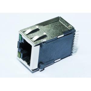 China HBJ-M4B01ANLF Surface Mount RJ45 Jack 1X1 Port Tab Up With 10/100M LPJ3011ABNL supplier