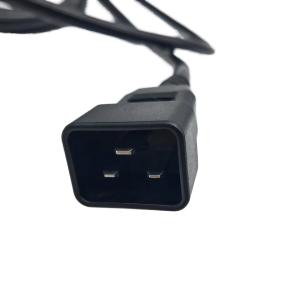 3 Core H05VV-F  SJT 12AWG 3 Core SAF-D-GIRD to C20 Power Cord Male Female Extension Cable for PDU Server Equipment