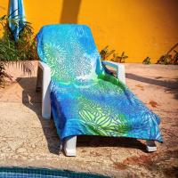 China Lightweight Sand Proof Beach Towel Private Label  Custom Print on sale
