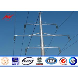 15M Octagonal Electric Insulators Distribution Poles For 132KV Electrical Power
