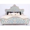 2015 new design embroidery classic luxury silk bed design for bedroom LS-A802A