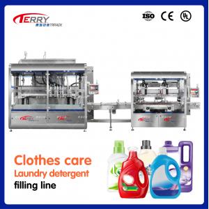 China Intelligent 4 Heads Servo Filling Machine For Laundry Detergent And Fabric Softener supplier