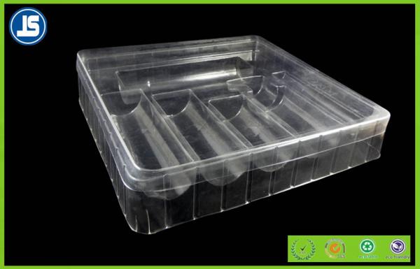 Eco Friendly Plastic Cosmetic Trays Packaging , Transparent / Grey PP Or PVC