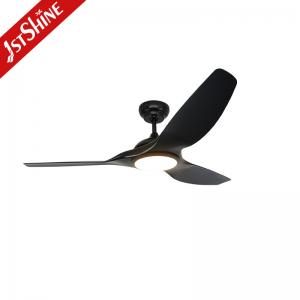 China Led 35w 5 Speed DC Motor Ceiling Fan With Remote Control Black ABS Blades supplier