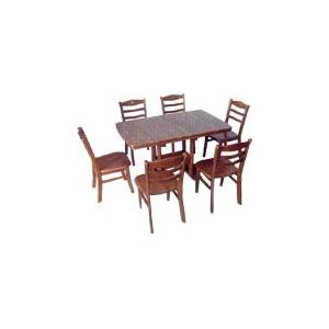 China Mahogany Veneer Finished Hotel Dining Table / Hotel Restaurant Furniture supplier