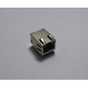 8P8C Side Enter RJ45 Single Port Connector With Integrated Magnetics 10/100 Lan