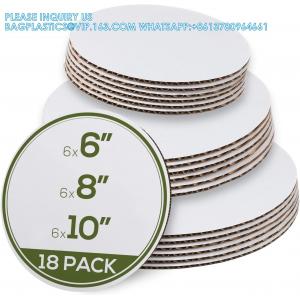 Sturdy Round Cake Boards 8 ,10 And 12 Inch, Gold Cardboard Cake Circles Plate Scalloped Base 3 Size Cake Base