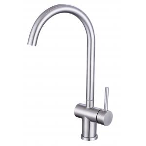 China Hot And Cold Water 304 Stainless Steel Faucet Brushed Steel Water Tap supplier