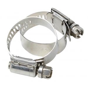 Silver Stainless Steel Hose Clamp For EPDM Rubber / Plastice Hose