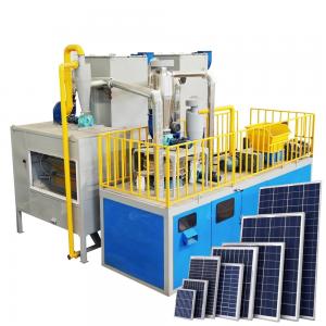 China E Waste Solar Panel Solar Cells Dismantling Frame Glass Removing Silicon Recovery Machines supplier