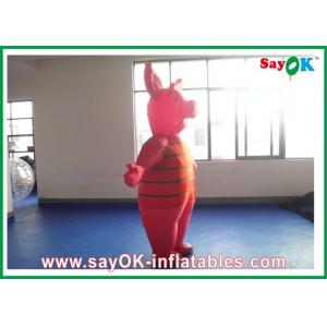 China Inflatable Balloons Advertising Durable Inflatable Cartoon Characters 0.5mm PVC Piglet Moving Cartoon supplier
