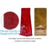 BRC Standard Qual Seal Kraft Paper Bags With Tin Tie Coffee Bags Plastic Valve