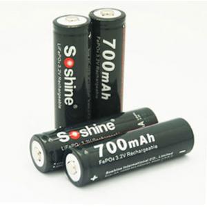 Soshine 3.2V LiFePO4 AA / 14500 700mAh battery, excellent for flashlight, power tools