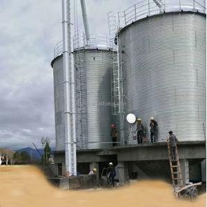China 2500 tons Advanced STR STGF25 Galvanized Steel Flat Base Corn Stock Silo for Grain supplier