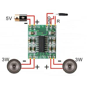 China mini digital power amplifier in 2*3W class D amplifier board 2.5~5V USB input power supplier