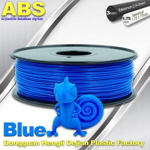 China 3D Printer Material Strength Blue Filament  , 1.75mm / 3.0mm ABS Filament Consumables supplier