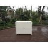 Resin Wicker Storage Box , Aluminum Frame White Rattan Cabinet