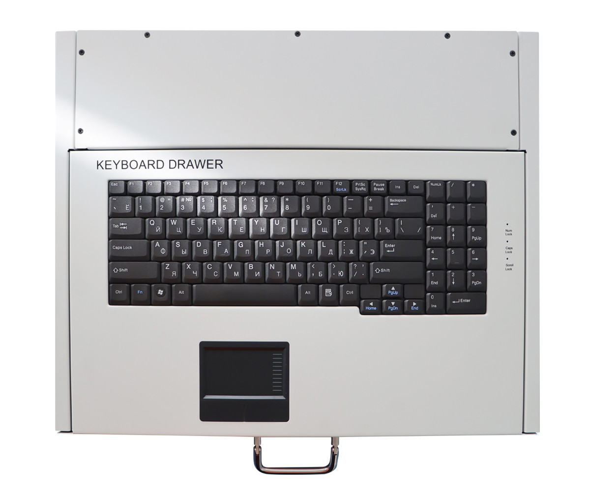 China 1U Rack Mount Keyboard Drawer With Touchpad Industrial Keyboard on sale