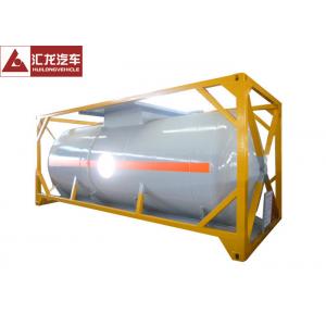 China 20FT Chemical Tank Trailer ,  Pneumatic Valve Chemical Transport Tanks Plastic Coating supplier