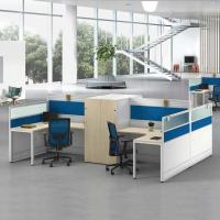 China 2 4 6 Person Modern Cubicle Workstation Metal Frame With Wardrobe on sale