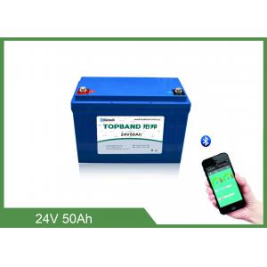China Smart AGV Bluetooth Lithium Battery TB-BL2450F Lifepo4 Cell 24V 50Ah For Ios / Android supplier