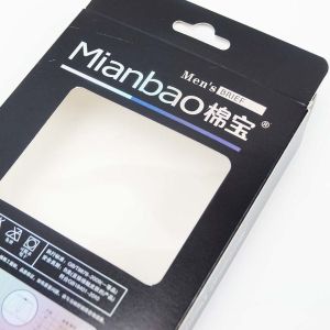 China Custom Printed Cardboard Men Underwear Unhanging Hook Boxes With Window Packaging Box wholesale