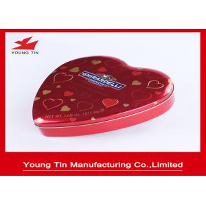 China Chocolate Gifts Packaging Heart Shaped Tin Box , Full Color Printed Heart Shaped Tin Containers supplier