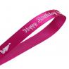 10MM Width Decorative Satin Ribbon Red / Purple Color Custom Printing