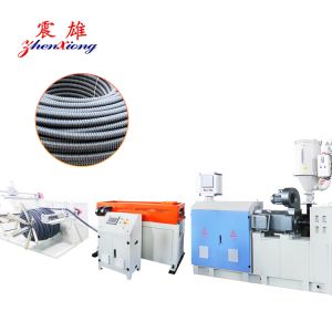 China Flexible Production Plastic Pipe Machine for Small Diameter Single Wall Corrugated Pipes with 40 - 120 Kg / h Capacity and 7500 * 1600 * 1700 mm Dimensions wholesale