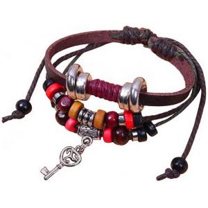 Key Bracelet European and American hand-woven leather bracelet Bracelets wedding gifts