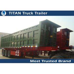 Tandem Hydraulic Tipping military Cargo Dump Semi Trailer for heavy duty transportation