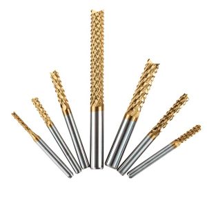 China 3.175mm 6 Flutes Cutting Bit Solid Pcb Corn End Mill Corn Teeth wholesale