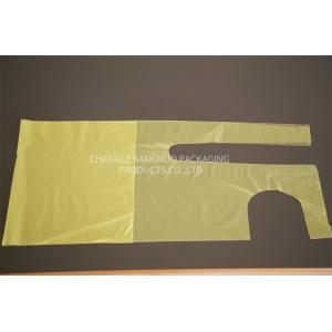 China Durable Yellow Polythene Colored Disposable Poly Aprons For Food Industry supplier