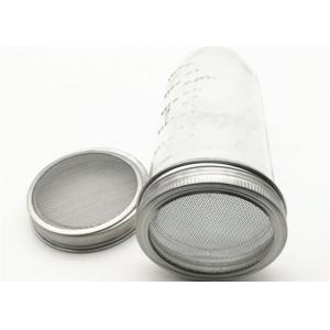 China Wide Mouth Mason Jar Mesh Lid / Stainless Steel Sprouting Lids For Sprouting Seeds supplier