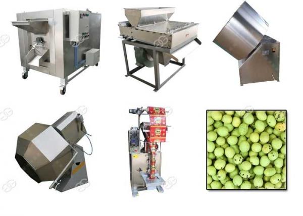 Small Noise Coated Peanut Snack Production Line , Sugar Peanut Coating Machine