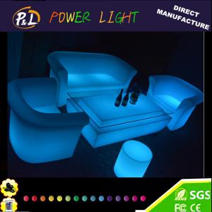 China Modern LED Glow Leisure Patio Home Villa Furniture LED Bar Armchair supplier